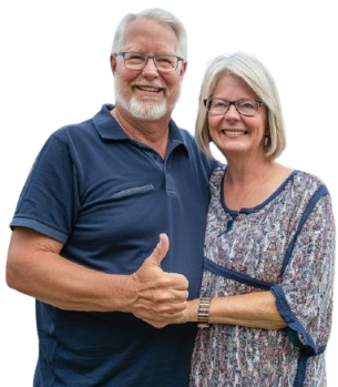 Happy homeowners on new deck