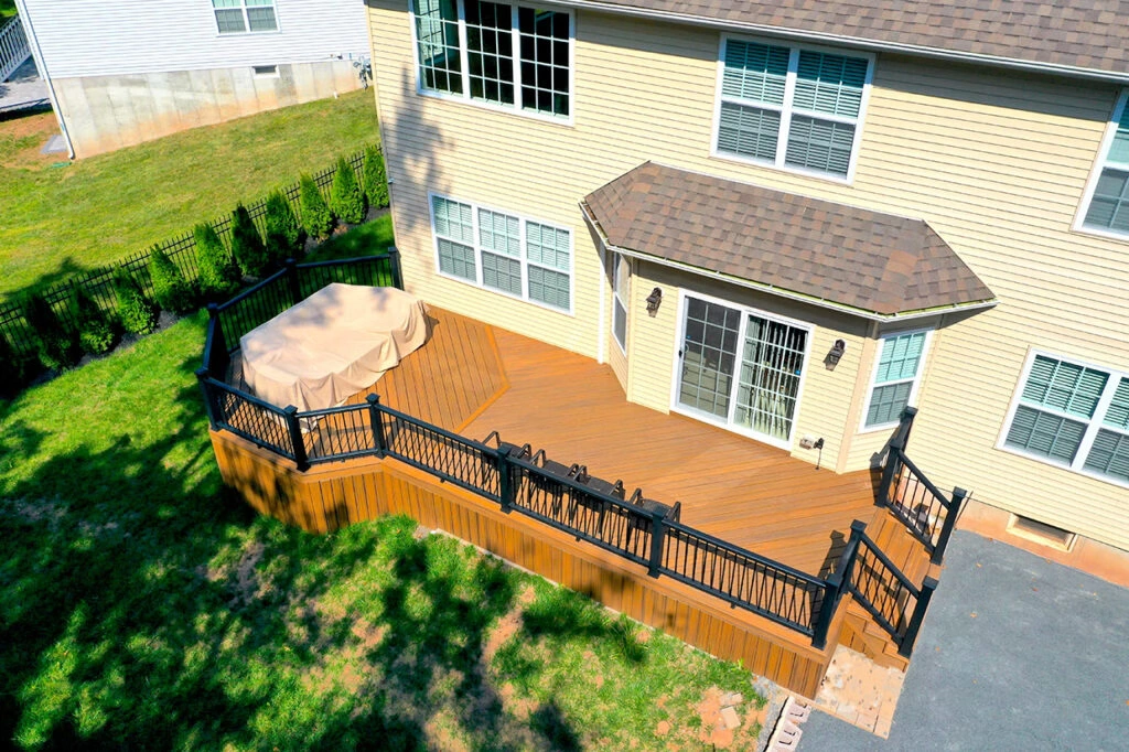 Covered Deck with Cedar Ceiling & Fans